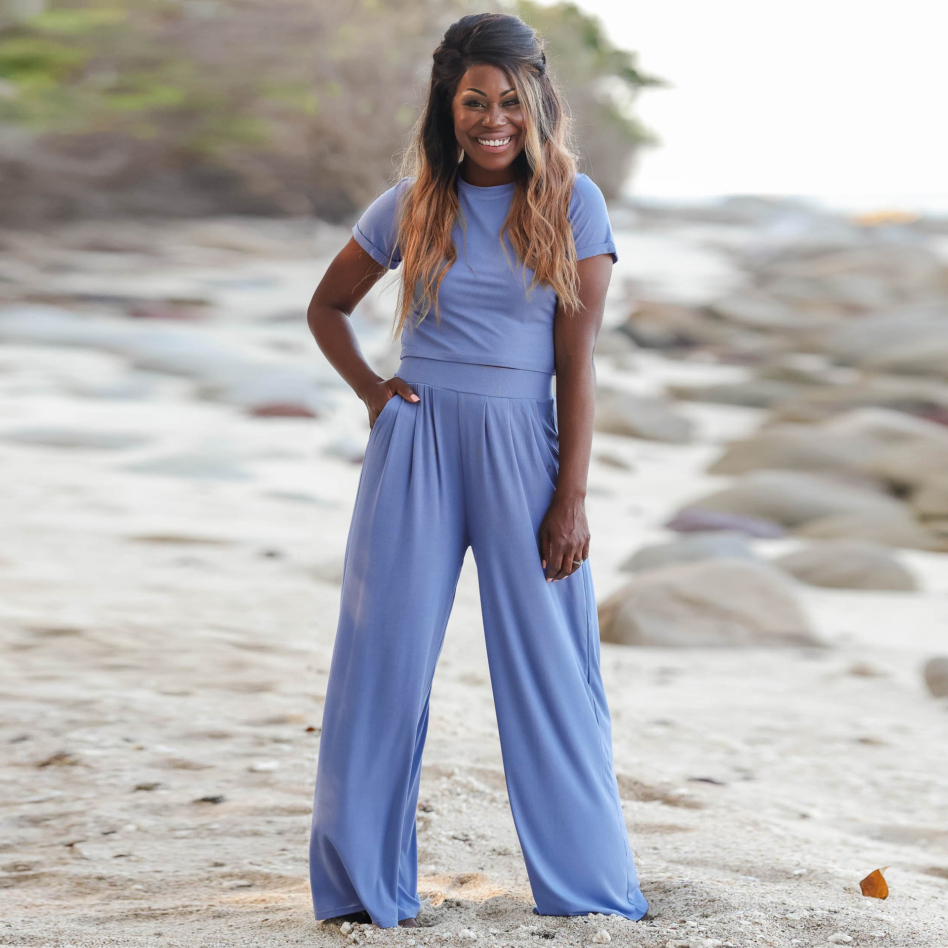 GraceChic GraceChic GraceChic Mode Décontractée Printemps Été 2025 Nouvel ensemble deux pièces T-shirt à manches courtes + pantalon long Exportation Grandes Tailles Vêtements pour femmes_voghion.com