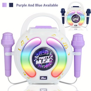 2025 New Cross-Border Kidsren's Toy Karaoke Machine, with 2 Microphones, Portable Cross-Border