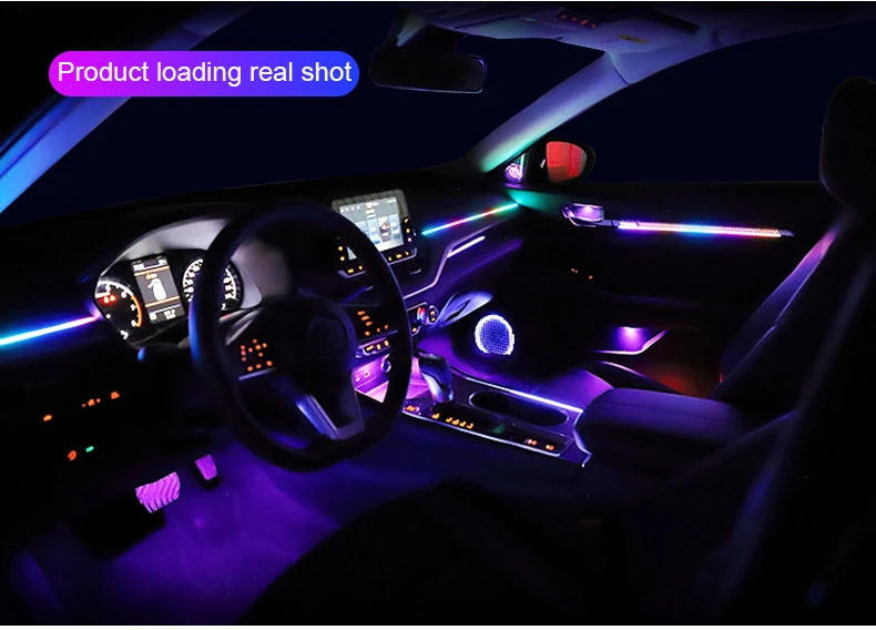 Cross-Border Exclusive Supply of Car Ambient Lights, USB Fantasy Color Interior Decoration Lights, Universal Led Acrylic Dashboard Lights