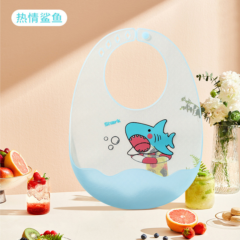 宝宝吃饭超薄硅胶围兜儿童饭兜婴儿柔软轻薄防水围嘴口水兜口水巾|undefined