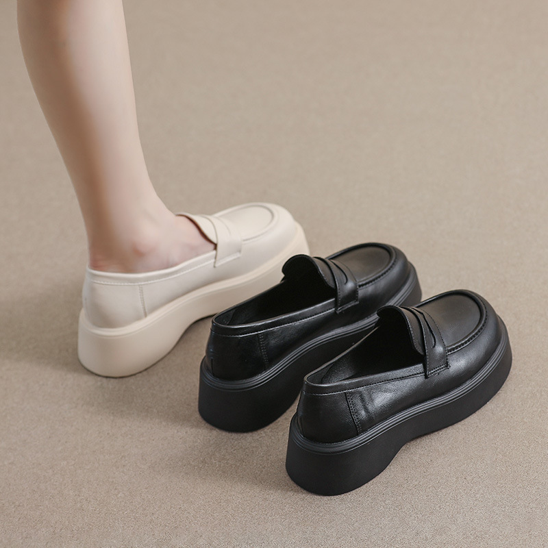 2023 herbst/winter Neue Japanische Kleine Leder Schuhe frauen Neue Britischen Stil Retro Dicke Sohle Lefu Schuhe mit einem Schritt_voghion.com