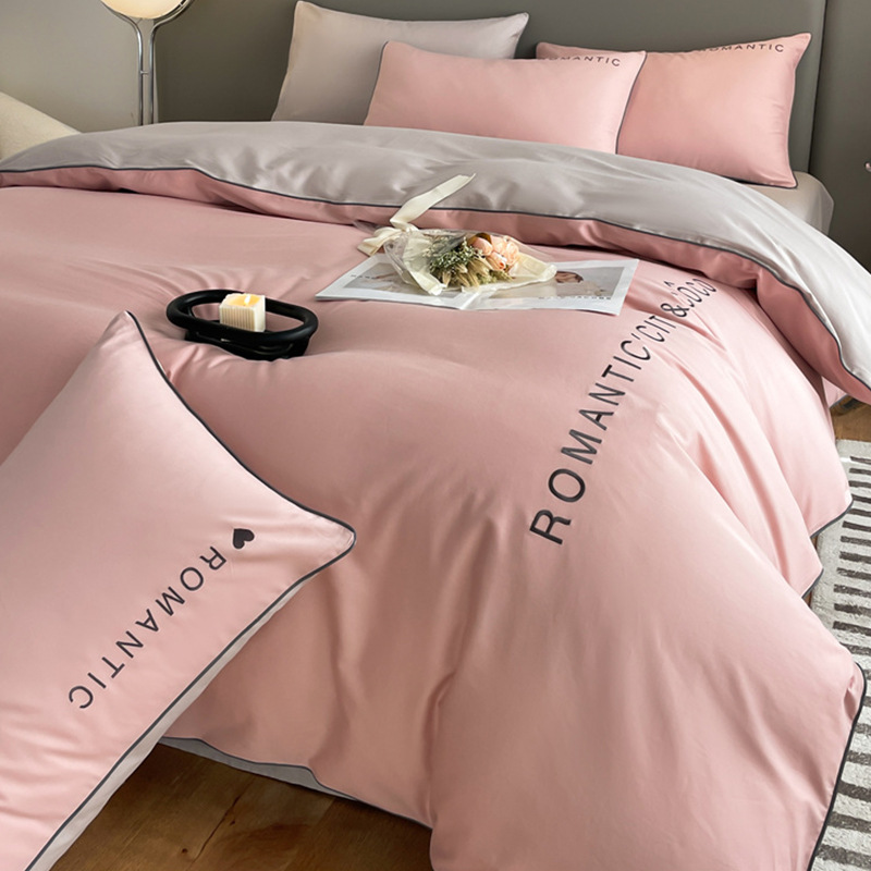 Todo algodón largo algodón puro algodón cuatro piezas conjunto 2025 nuevo algodón dormitorio sábanas de alta calidad sábanas de cama tres piezas conjunto