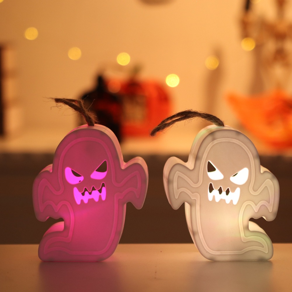 Halloween lámpara de calabaza portátil fiesta decoración prop lámpara esqueleto lámpara LED vela electrónica colgante lámpara fantasma