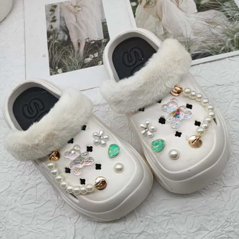 下駄アクセサリー蝶 diy 靴バックルテクスチャメタルシルバーガーデンシューズ花装飾クラウドパフ靴アクセサリー|undefined