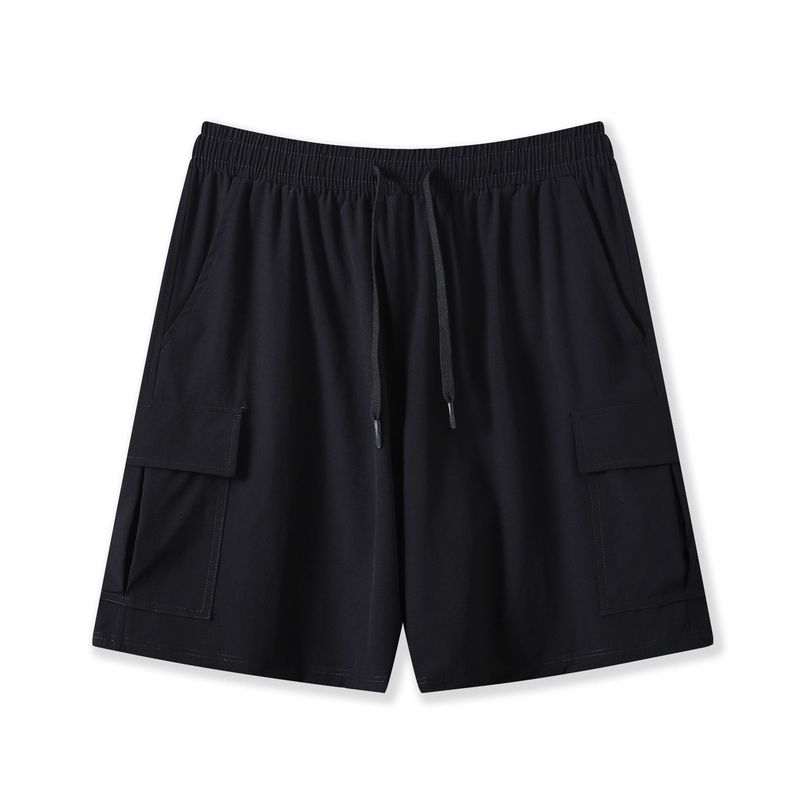 ファッションカジュアル工装スポーツパンツ男性夏の薄いタイプの速乾ランニングトレーニングフィットネスのゆるい5分ズボン男性|undefined