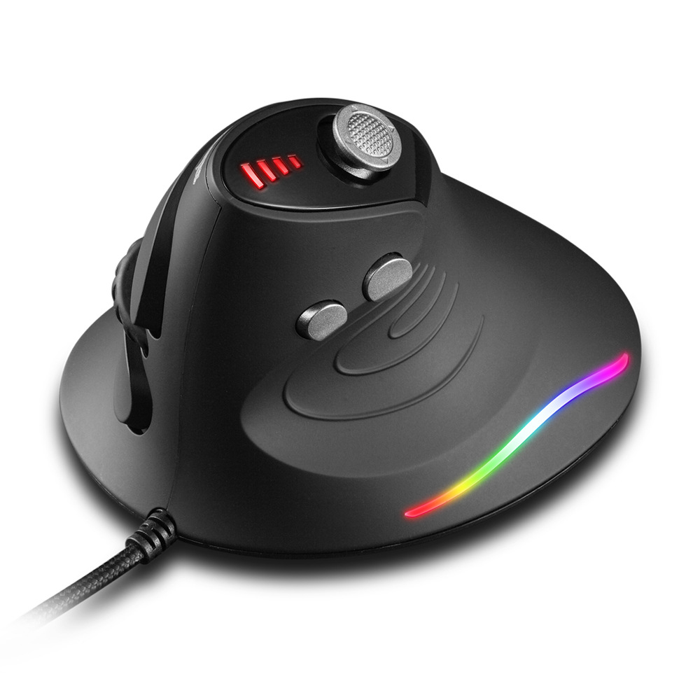 C-10 Master 12 Key Joystick Programming Wired Vertical Mouse Colorful Gradient RGB_voghion.com