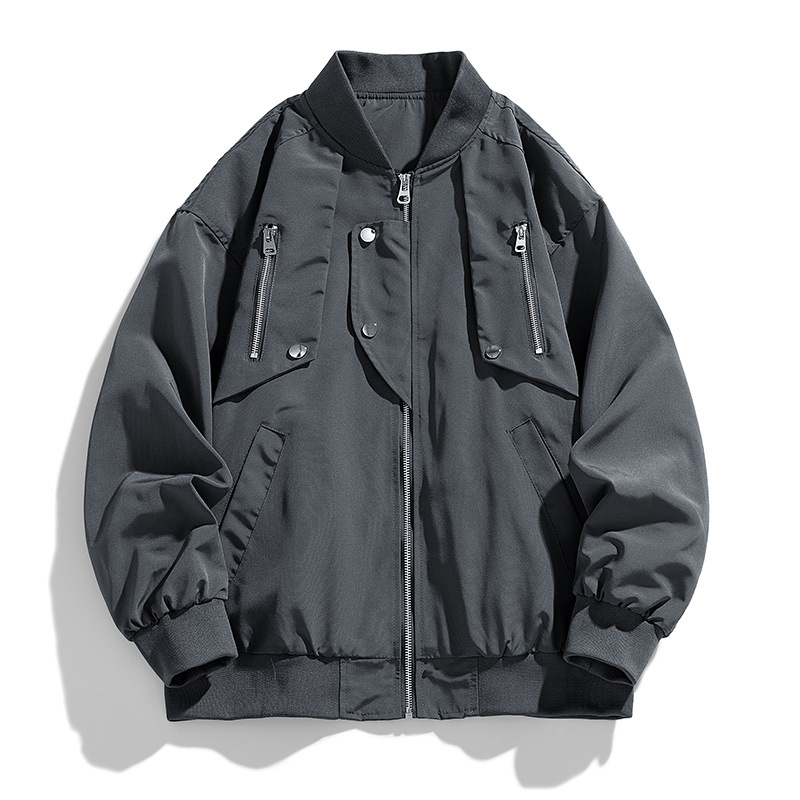 2024 primavera y otoño nueva chaqueta de piloto chaqueta de diseño suelta hombre y mujer chaqueta de trabajo chaqueta hombre