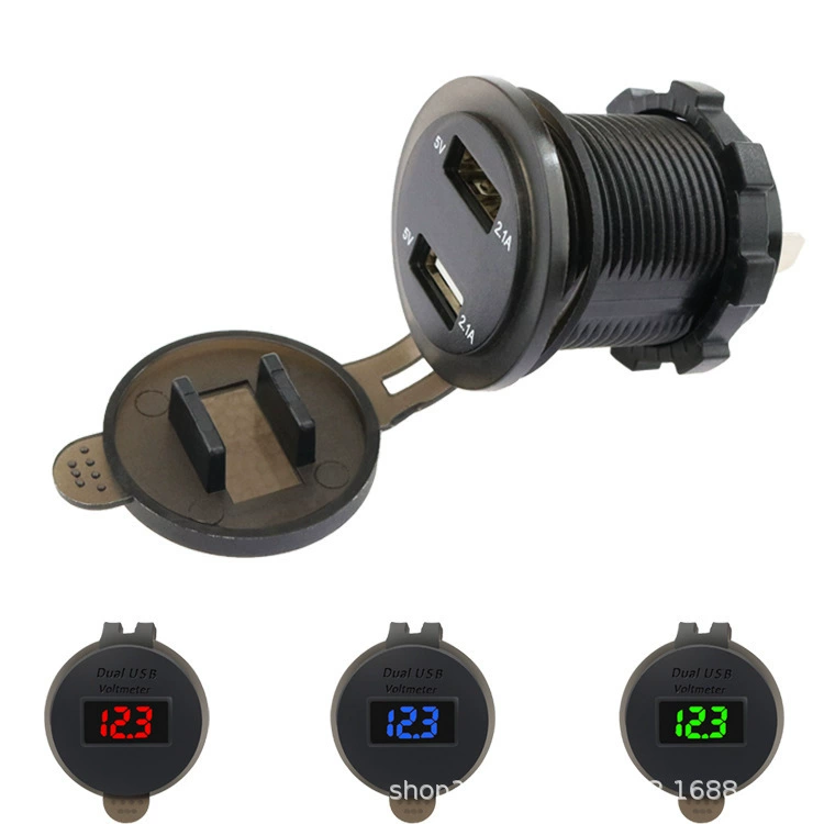 Charger with usb charger, lighter, 12v, 24v