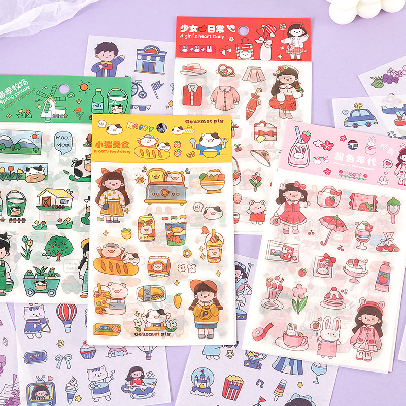 24 cartoon hand account and paper stickers 4 DIY photo album diary gift stickers student stationery Cup stickers 24 cartoon hand account and paper stickers 4 DIY photo album diary gift stickers student stationery Cup stickers