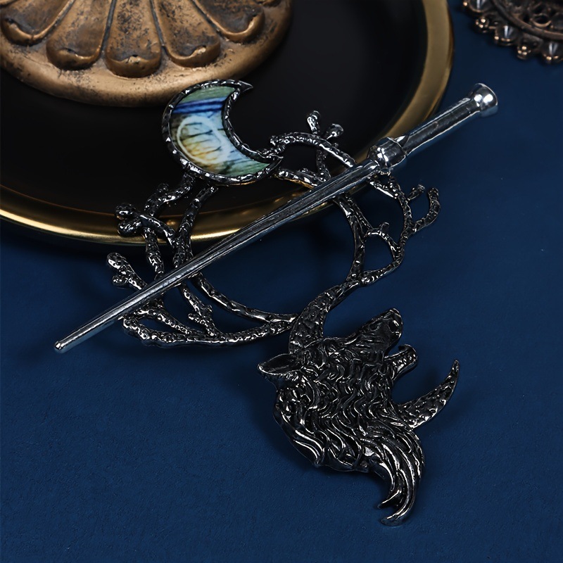 Wolf Moon Hair Pin Image 4