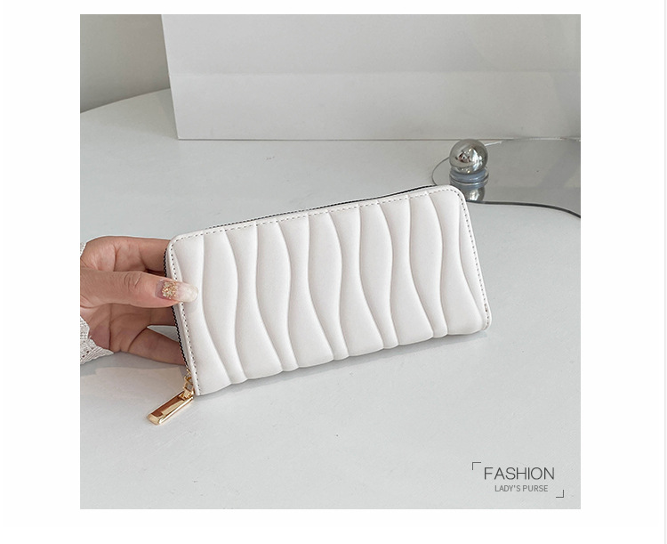 Women's Stripe Solid Color Pu Leather Zipper Wallets display picture 2