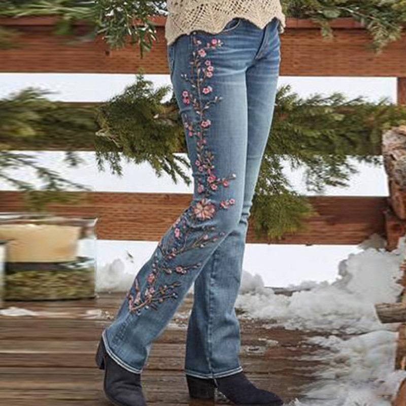 2024 Autumn and Winter New Amazon Women's Retro High Waist Jeans Micro-elastic Slim Bust