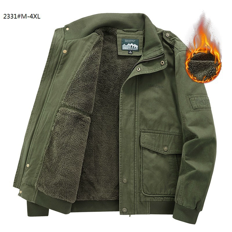 2022 осень-зима Новая куртка мужская повседневная Уличная Военная рабочая одежда, многослойная выстиранная куртка на флисовой подкладке, Пальто мужское
