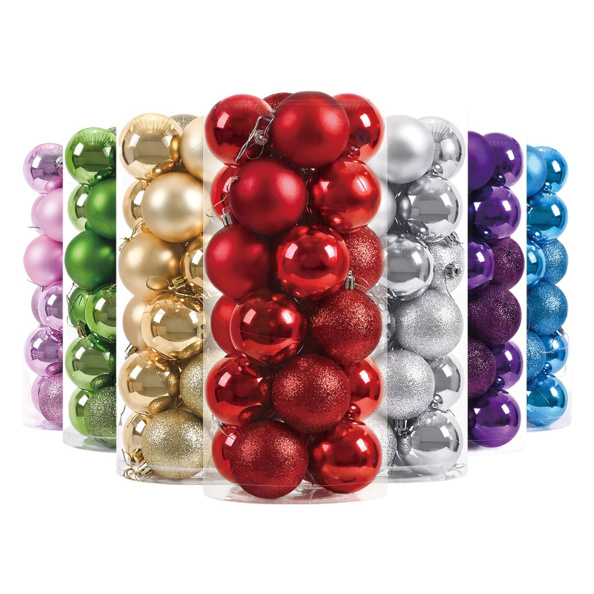 Navidad decoración 6cm bola de plástico fiesta colgante bola colgante clásico traje de barril Bola de galvanoplastia BOLA DE Navidad