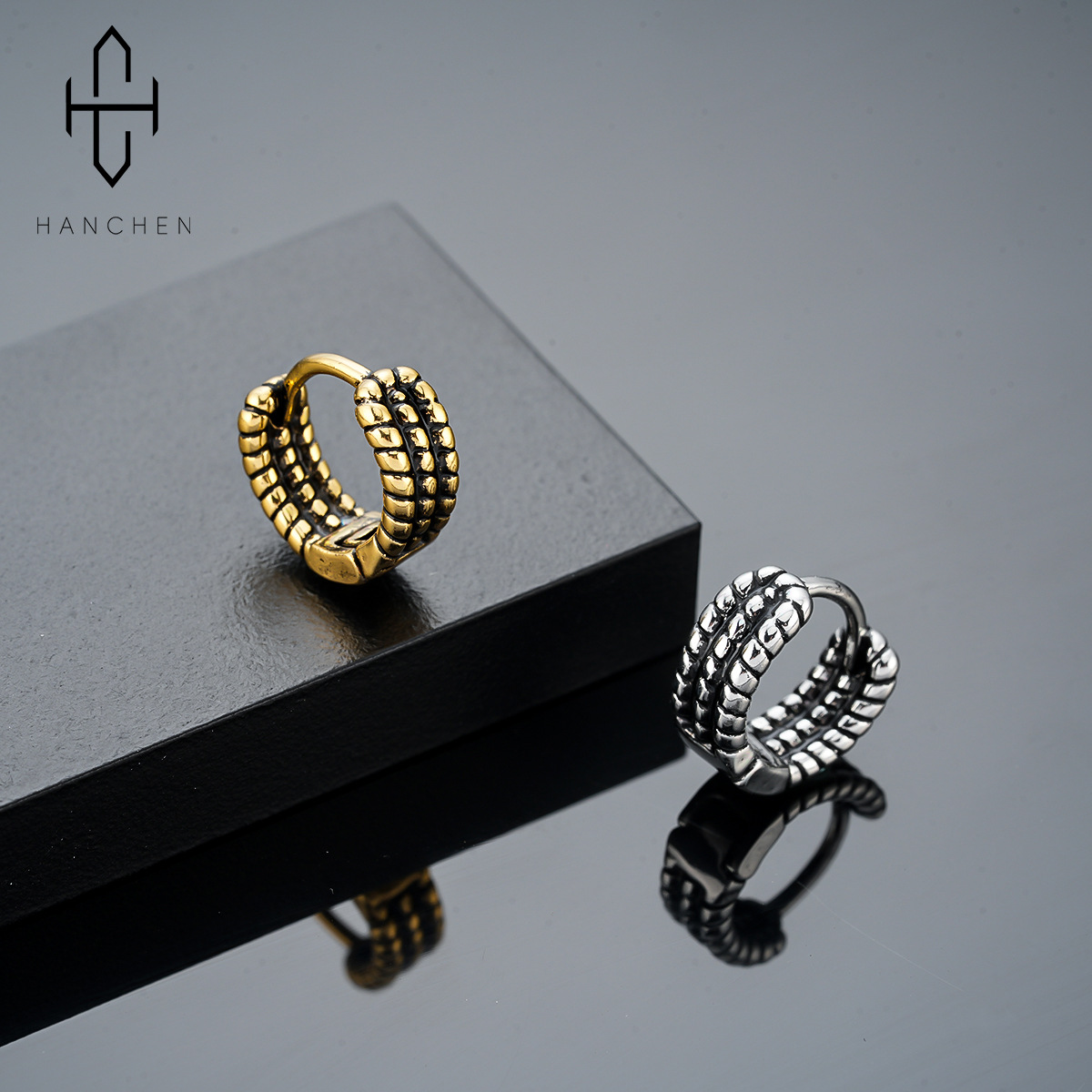 New Earrings for Men, Handsome, Fashionable, Old-Fashioned, Work-Ready Earrings, Earrings, Women's High-End Versatile Jewelry Wholesale