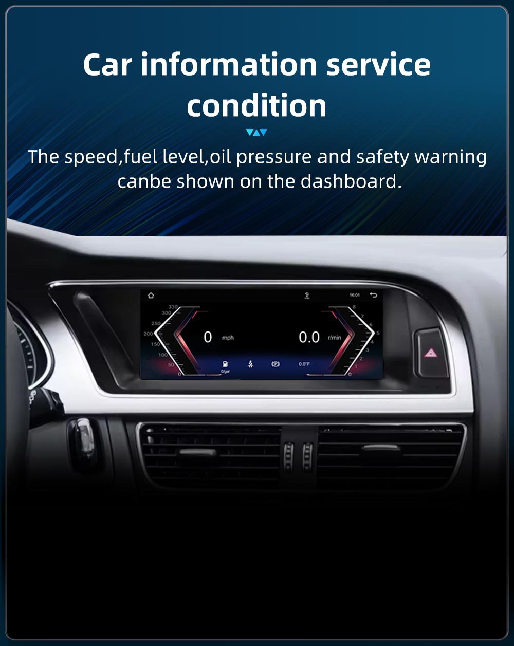 8.8inch Suitable for Audi A5 S5 B8 8t Car Central Control Large Screen Navigation Carplay Player