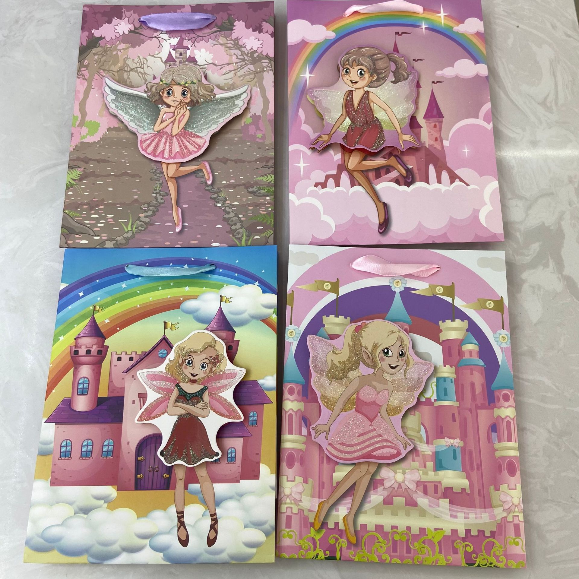 跨境优质礼品手提袋女生女孩生日班级分享礼物包装袋