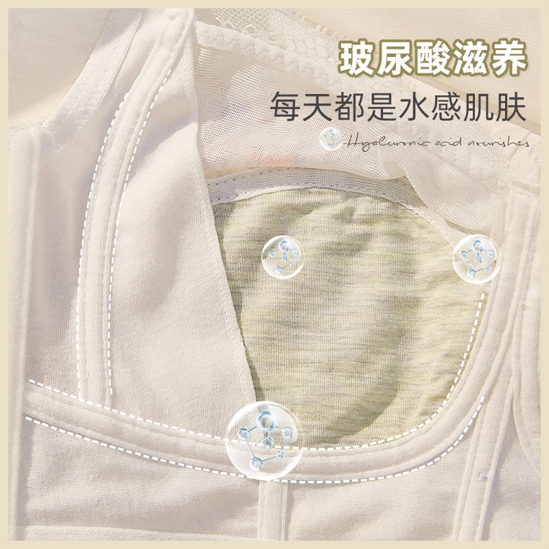 无钢圈轻薄透气收副乳全罩杯大胸显小内衣女大码聚拢文胸蕾丝胸罩|undefined