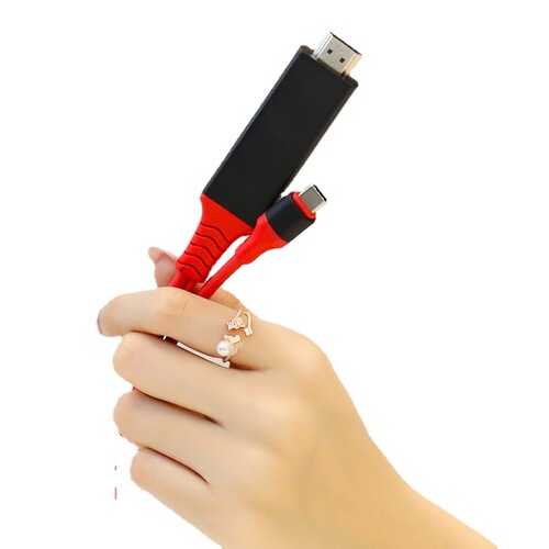 type-c mobile phone to same-screen HDMI high-definition cable screen projector mobile phone projection TV push treasure manufacturer direct sales