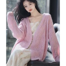 毛衣镂空新款春秋外套薄款慵懒针织上衣针织衫开衫宽松