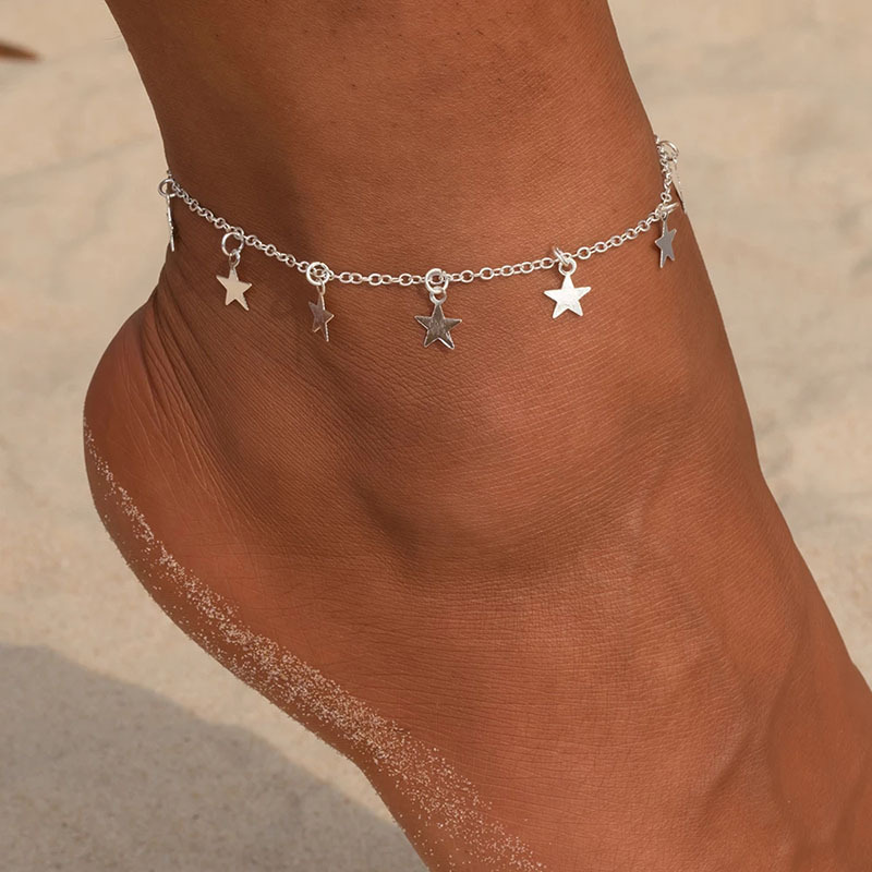 Amazon Golden Star Anklet Summer Beach Barefoot Leg Bracelet Anklet Summer Yoga Beach Anklet