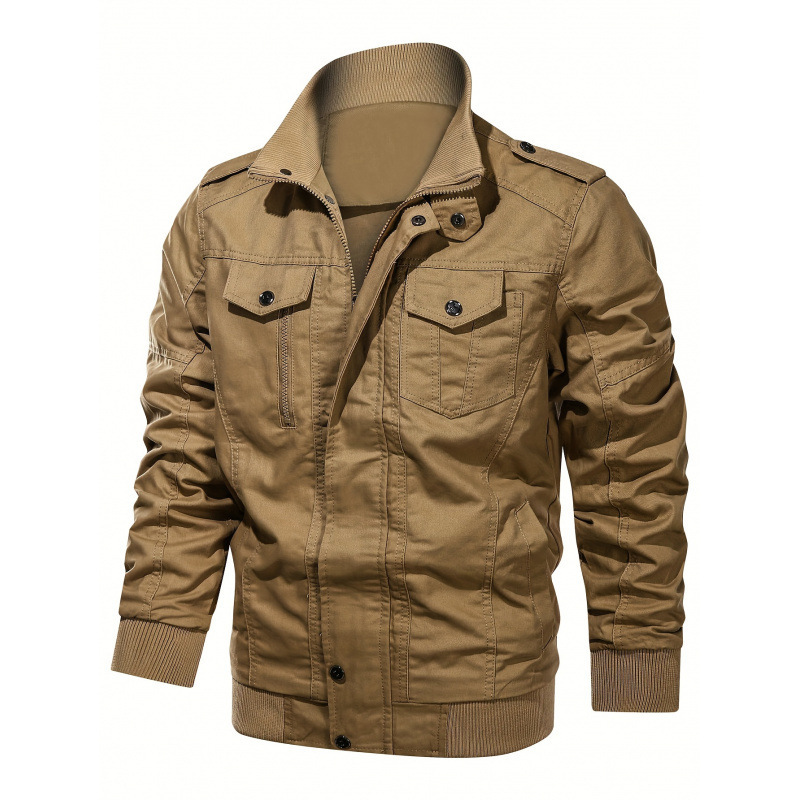 Temu Overseas Warehouse New Dropshipping Men's Jackets Coats Multi-Flap Pocket Pants Jackets Practical Work Clothes