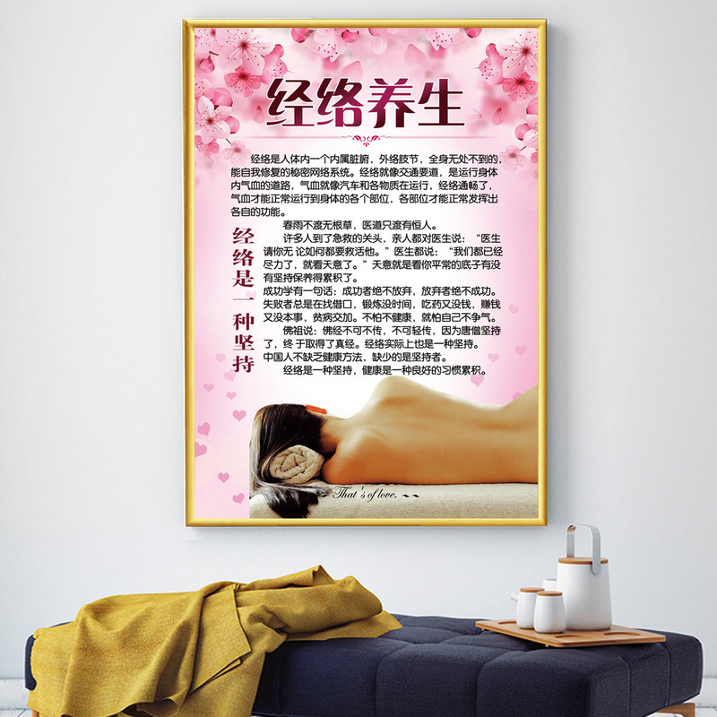 美容院装飾画美体掛け画肩首ポスター顔ケア画像シール美体背景画kt板|undefined