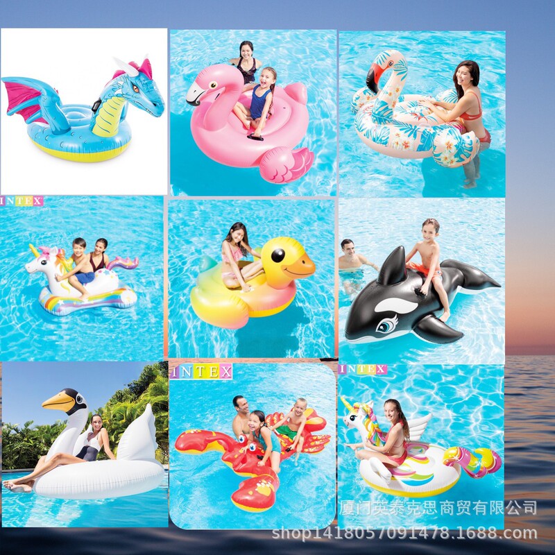 Intex Children's Water Animal Surfboard Inflatable Ride-On Swimming Float Swimming Ring Wholesale in Stock Intex Children's Water Animal Surfboard Inflatable Ride-On Swimming Float Swimming Ring Wholesale in Stock