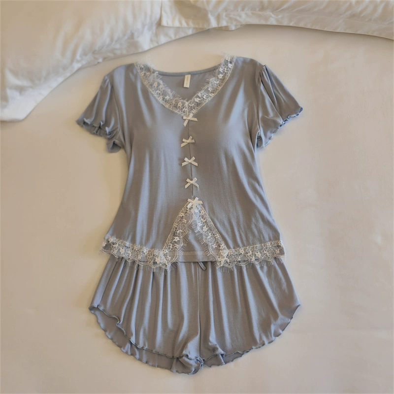 Top with cups, spring pijama, summer sexy thin set