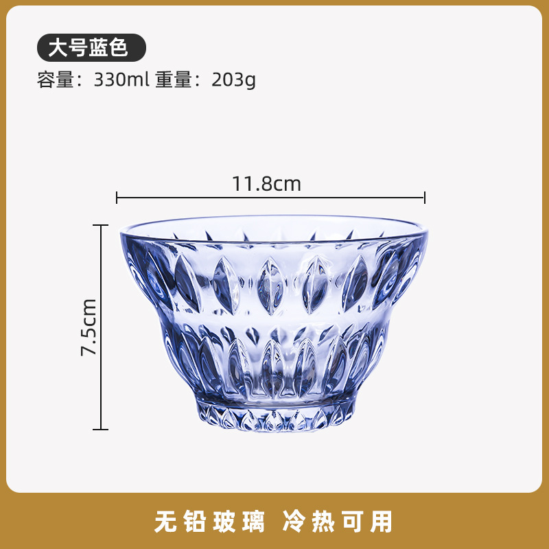 甜品碗糖水碗高颜值燕窝碗精致网红玻璃沙拉碗金边套装家用小碗盅|undefined