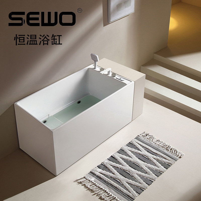 Bathtub Deep Soaking Japanese Bathtub Acrylic Bathtub Home Small Apartment Medicated Bathtub Hotel Seamless Massage Bathtub