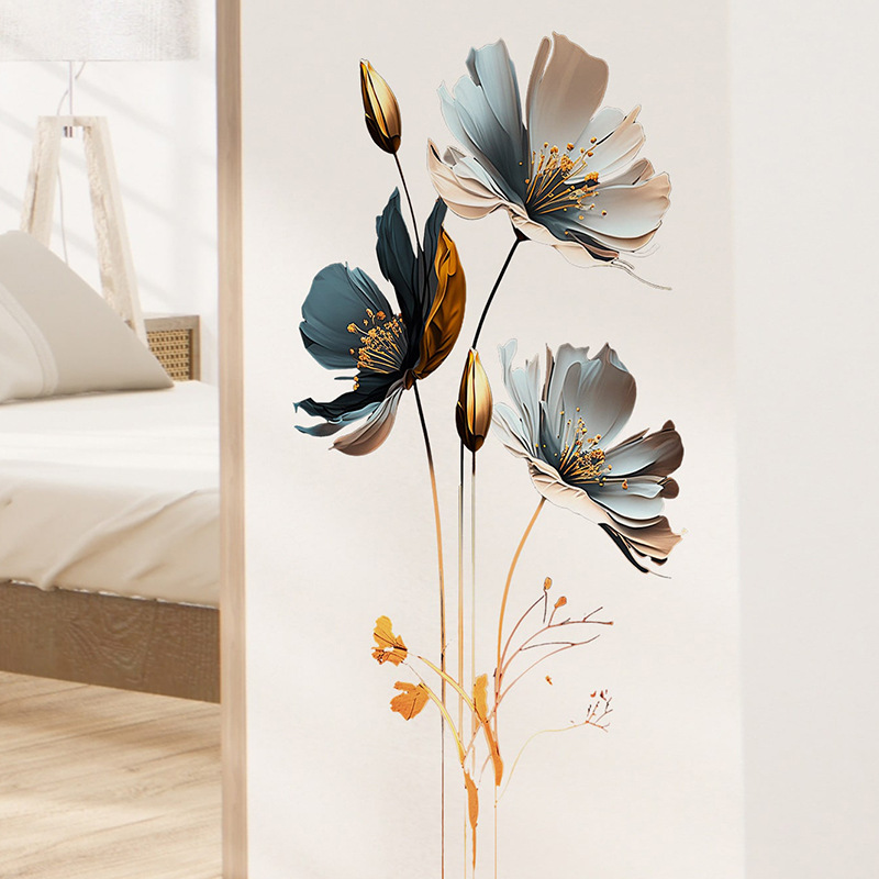Foreign Trade 3D Relief Texture Flower Children's Bedroom Home Decor Wall Stickers Self-Adhesive Wholesale_voghion.com