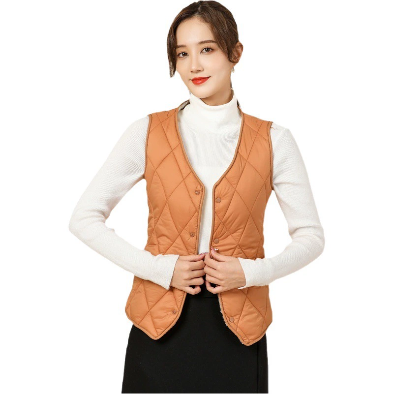 Shanxuan, женский осенне-зимний короткий жилет на флисовой подкладке, внутренняя майка, теплый домашний Удобный Простой женский жилет 8021