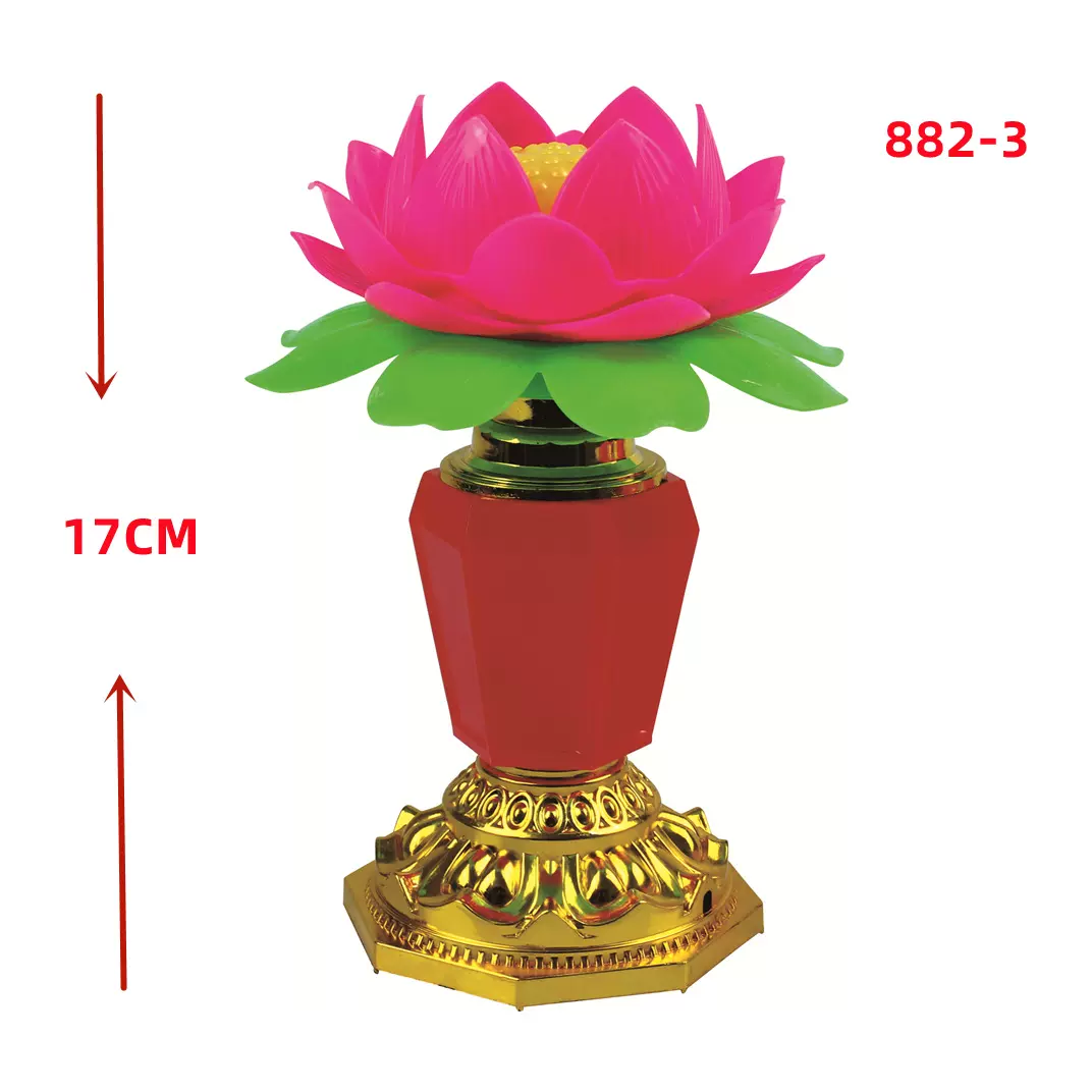 电子LED莲花灯佛前供灯寺庙供佛led莲花灯家用莲花灯厂家批发