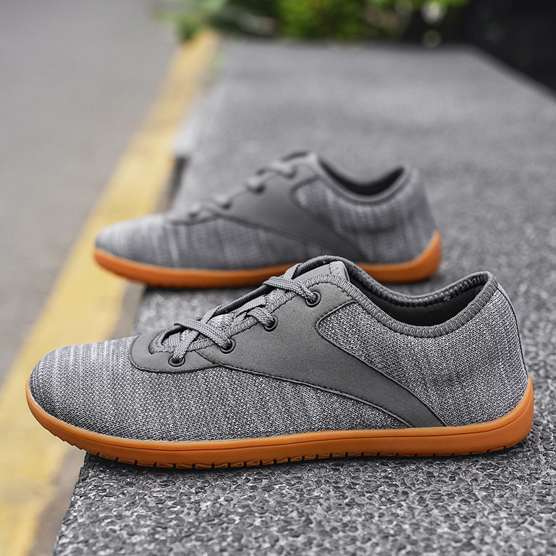 2025 primavera nueva cabeza ancha correr deportes zapatos descalzos de suela suave hombres y mujeres zapatos de malla transpirable image 3