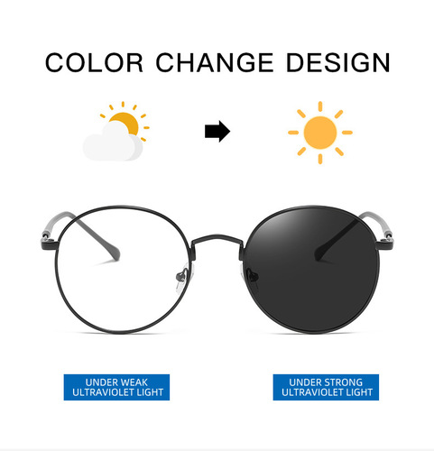  Summer New Lightweight Round Metal Glasses Frame Men's Optical Anti-Blue Light Glasses Manufacturer