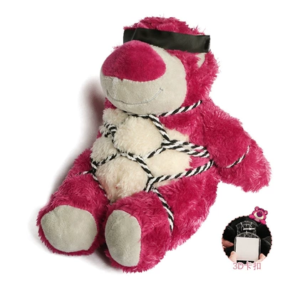 Doll Motorcycle Car Butt — Car ornaments - trunk-large-tied-hand-black-and-white-rope-3d-buckle-fixed