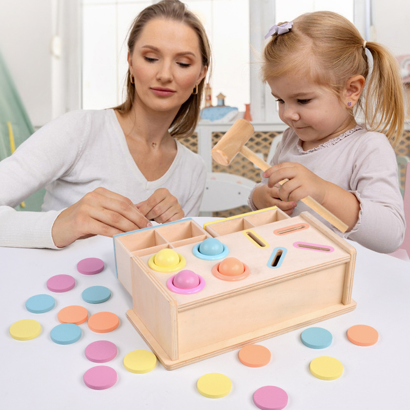 Montessori material didáctico caja de cajones de madera caja de percusión de centavos jardín de infantes 3-6 años rompecabezas Monterey juguetes de educación temprana