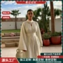 蕾丝立领喇叭袖民族风连衣裙