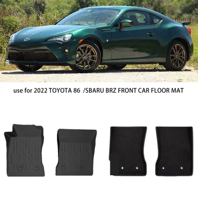 Tail Box Pad, Ayaqaltılar (Kovriklər) - 22-25-new-subaru-brz-zd8-new-toyota-gr86-main-and-passenger-foot-mats-2-pieces-main-and-passenger-pair-of-carpet-surfaces