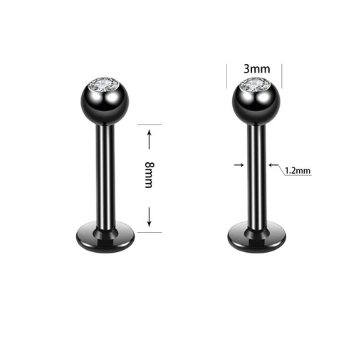 亚马逊潮流镶钻唇钉穿刺直杆唇钉唇饰厂家直供个性饰品