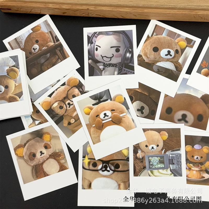 見栄えの良いインスタイルの漫画のクマのポラロイドカード DIY 絶妙なハンドブック装飾カードはがき手頃な価格|undefined