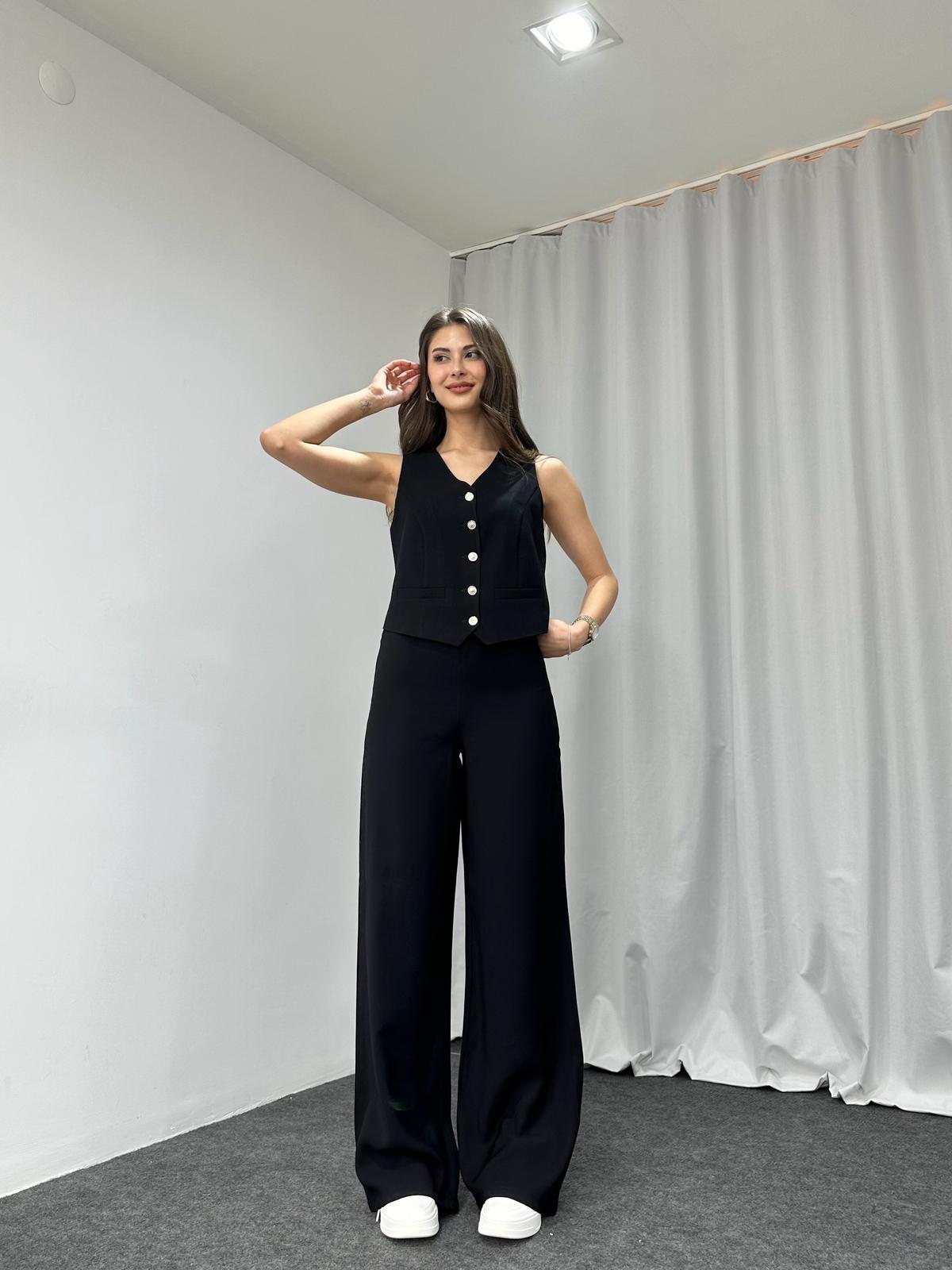 525g Weight Sleeveless Sleeve Length Spandex, Polyester Fabric Type Pant Co-ord Set Sets Type 2 Pieces Set Quantity Holiday, Daily Occasion V Neck Neckline Regular Fit Fit Type Solid Color Pattern Summer Season Women's Gender Pocket Design Elegant Style Holiday Daily Women's Elegant Solid Color Spandex Polyester Pocket Pant Co-ord Set Pants Sets 10