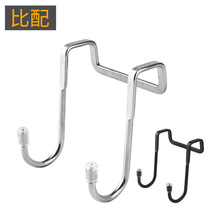 304不锈钢双S形挂钩衣柜门后挂衣钩黑色双挂钩厨房橱柜门背S双钩