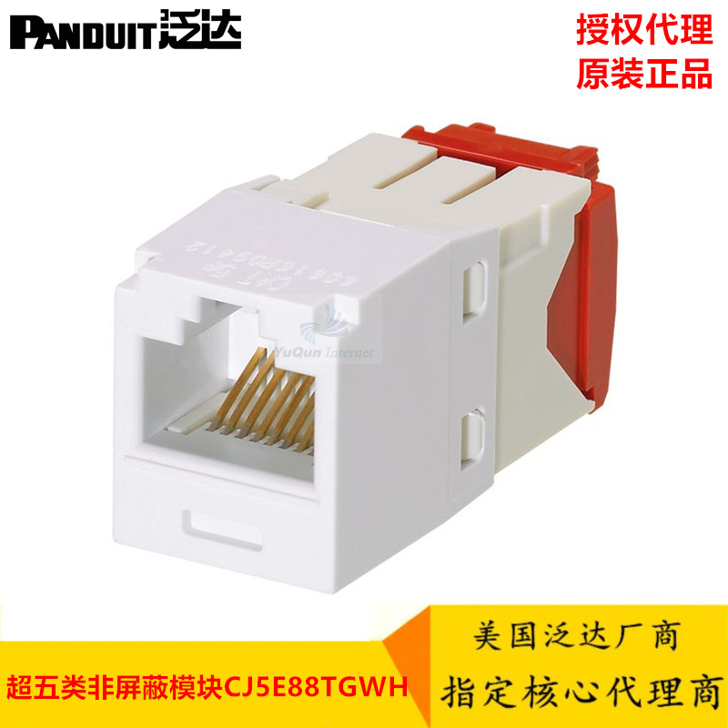 PANDUIT泛达模块CJ5E88TGIW泛达超五类非屏蔽模块 超五类网线模块