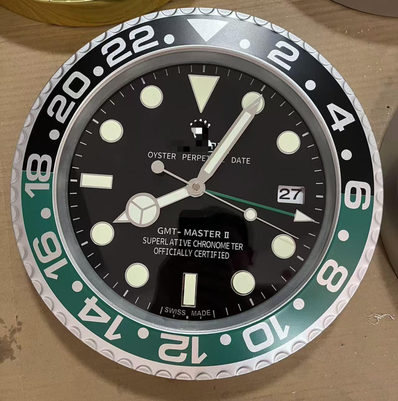 源头工厂直销 R L X 水鬼 GMT SEA 迪通拿系列14寸金属外壳表挂钟|undefined