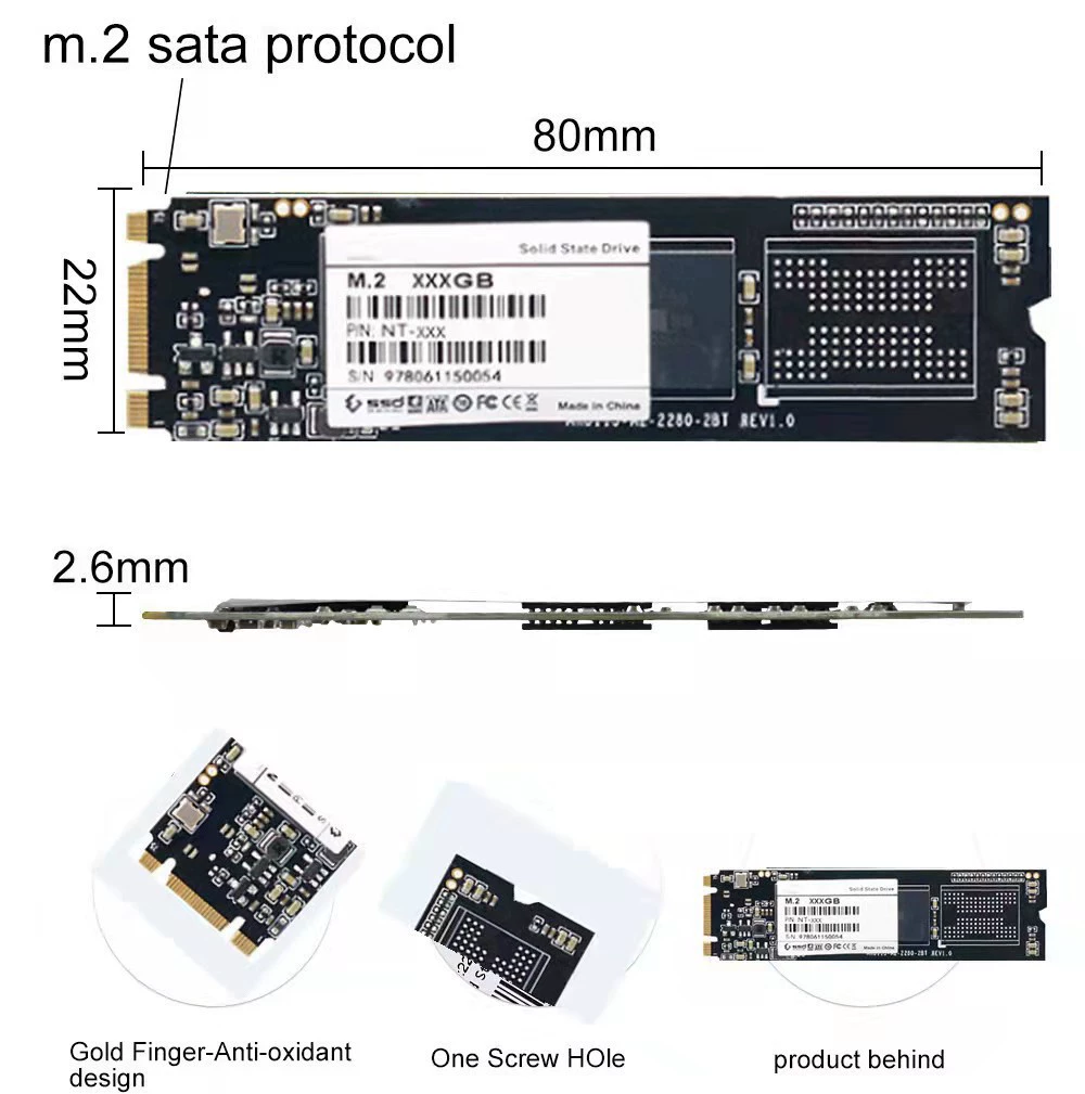 SSD M.2 NGFF SATA 3 4TB для настольного ПК ноутбука USB большой объём настольный