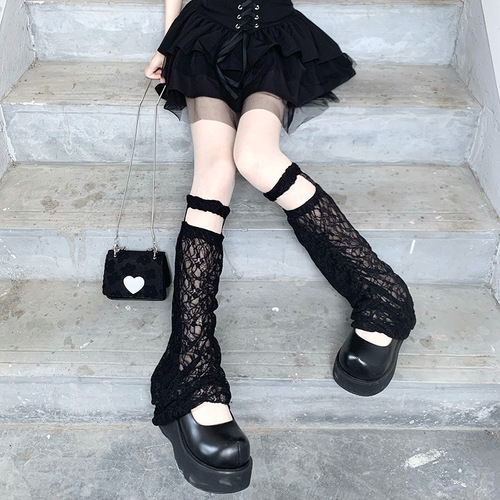 Summer thin pile socks, anti-mosquito foot covers, mid-tube socks, warm leg covers, sunscreen mesh calf socks