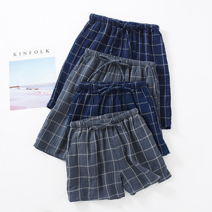 Summer men's pajama pants thin cotton breathable loose plus size pajama pants casual home shorts can be worn outside