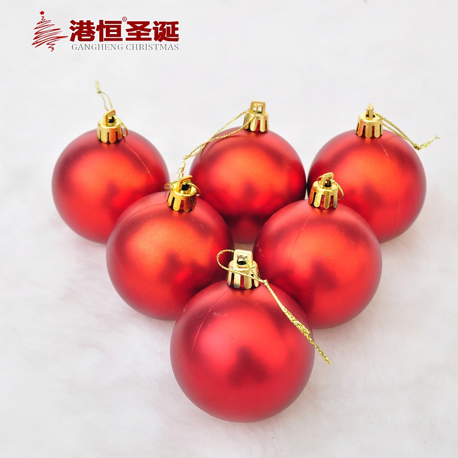Bola de Navidad de plástico galvanizado suministros de decoración de Navidad árbol de Navidad colgante 4 cm6cm8cm Plata Mate BOLA DE Navidad
